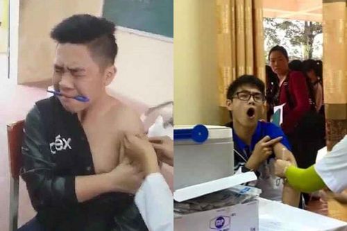 '7749' biểu cảm khó đỡ khi đi tiêm phòng gây cười