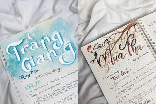 Tròn mắt trước cuốn vở Văn đẹp như tranh vẽ của nữ sinh lớp 12