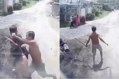 Để ô tô chèn vào đống cát ven đường, tài xế bị nhóm người 'hổ báo' xông ra đánh hội đồng