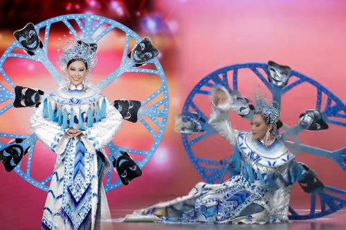 Miss 'té' Chu Lê Vi Anh khiến fan trầm trồ với màn xử lý đỉnh cao khi trình diễn trang phục dân tộc