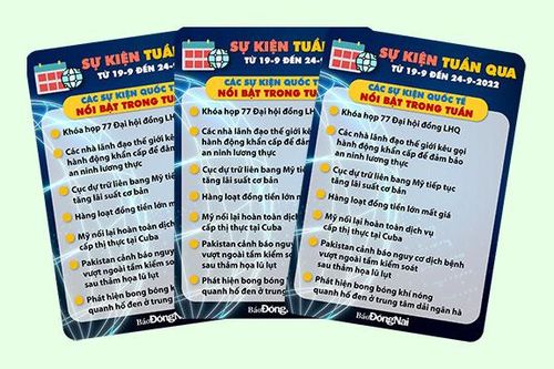 Sự kiện tuần qua từ 19-9 đến 24-9-2022