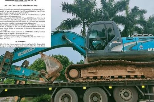 Phú Thọ: Một cá nhân bị xử phạt hơn 4,5 tỷ đồng vì khai thác khoáng sản trái phép