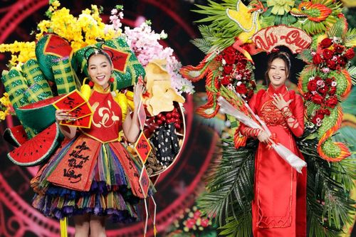 Tết cổ truyền, đám cưới miền Tây 'tràn' vào thiết kế National Costume tại Miss Grand VN: Rực rỡ sắc màu