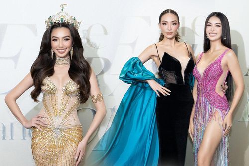 2 nàng hậu Miss Grand Thailand thả dáng tại chung khảo Miss Grand VN: Không lấn át nổi Thùy Tiên