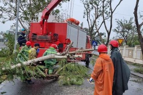 Bão số 4 - Noru tan, Đà Nẵng, Quảng Nam dọn dẹp cây xanh gãy đổ, nhà tốc mái...