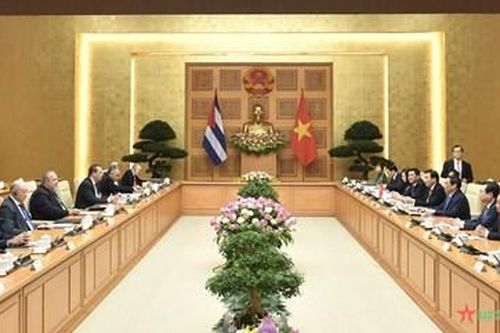 Thủ tướng Chính phủ Phạm Minh Chính hội đàm với Thủ tướng Cuba Manuel Marrero Cruz