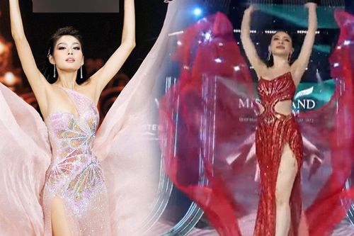 Màn 'tung váy' của Á hậu Thảo Nhi Lê liên tục xuất hiện trong đêm chung khảo của Miss Grand Vietnam 2022