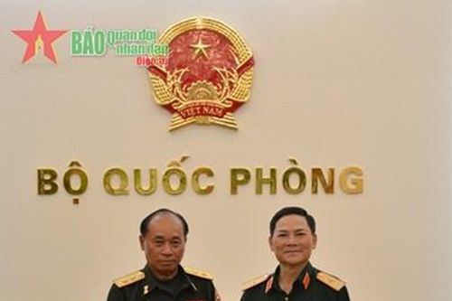 Thiếu tướng Phạm Trường Sơn tiếp đoàn Tổng cục Kỹ thuật, Bộ Quốc phòng Lào