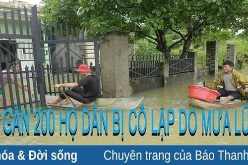 Gần 200 hộ dân bị cô lập do mưa lũ
