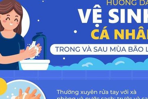 Hướng dẫn vệ sinh cá nhân, vệ sinh môi trường và xử lý nước ăn uống mùa bão lũ