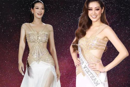 Chiếc váy cũ của Khánh Vân 'truyền vía may mắn' đến Hoa hậu Đoàn Thiên Ân
