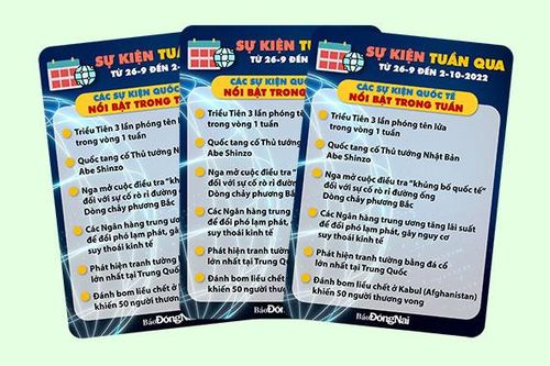 Sự kiện tuần qua từ 26-9 đến 2-10-2022