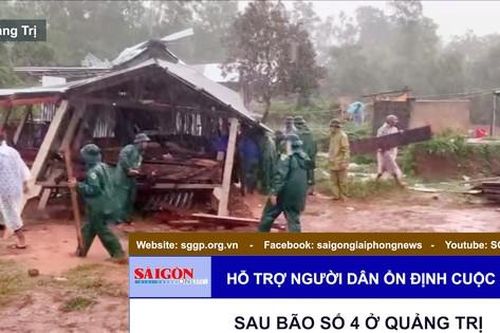 Hỗ trợ người dân ổn định cuộc sống sau bão số 4 ở Quảng Trị