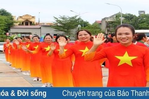 Sôi nổi chương trình đồng diễn dân vũ thể thao của phụ nữ Hoằng Hóa