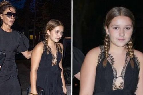 Victoria Beckham bị chê trách khi để con gái Harper mặc bộ váy 'quá tuổi' đi dự sự kiện