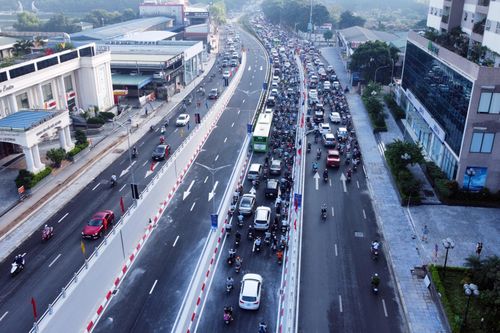 Toàn cảnh hầm chui Lê Văn Lương ngày khánh thành