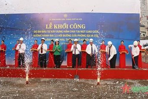 Hà Nội khởi công xây dựng hầm chui tại nút giao Giải Phóng - Kim Đồng