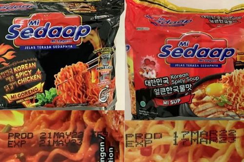 Thu hồi 2 sản phẩm mỳ ăn liền của Indonesia do phát hiện chất cấm