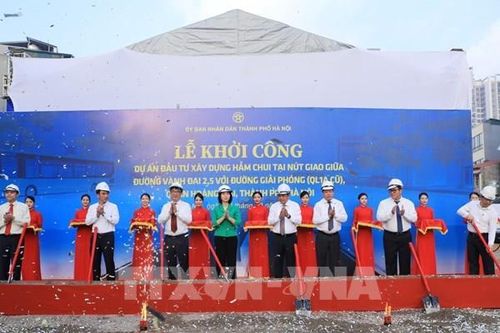 Hà Nội khởi công xây dựng hầm chui nút giao Giải Phóng - Kim Đồng
