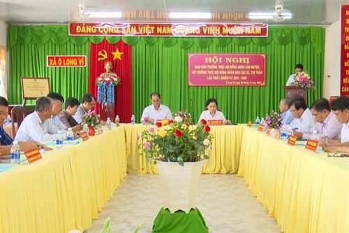 Thường trực HĐND huyện Châu Phú hội nghị giao ban với Thường trực HĐND các xã, thị trấn