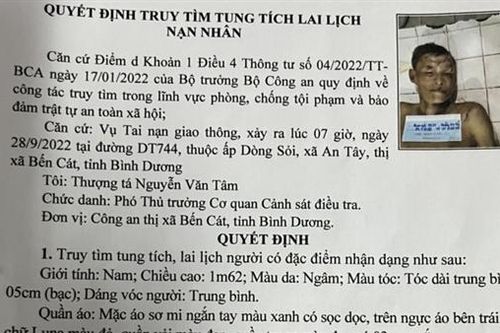 Truy tìm tung tích nạn nhân vụ tai nạn giao thông