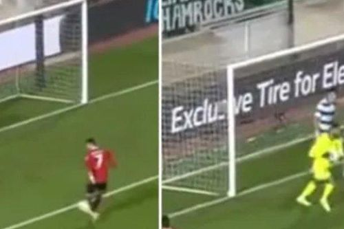 Ronaldo sút trúng cột dọc ở cự ly 7m, fan chê hết thời