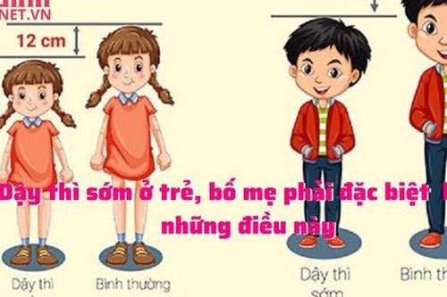 Dậy thì sớm ở trẻ, bố mẹ phải đặc biệt lưu ý những điều này