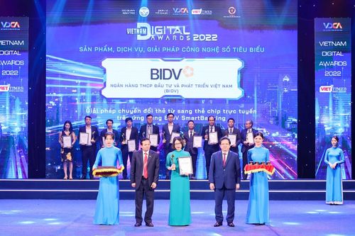 Ngân hàng BIDV nhận giải thưởng Chuyển đổi số Việt Nam năm 2022