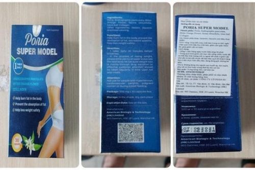 Cảnh báo sản phẩm giảm cân Poria super model chứa chất cấm Sibutramine