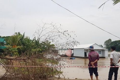Liên tiếp xảy ra sạt lở bờ sông Tiền, sông Hậu