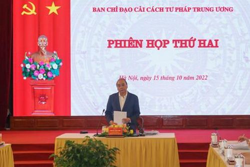 Chủ tịch nước chủ trì Phiên họp thứ hai Ban Chỉ đạo Cải cách Tư pháp Trung ương