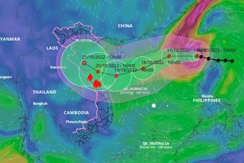 Thời tiết ngày 17-10: Bão Nesat giật cấp 13, di chuyển theo hướng Tây Tây Bắc