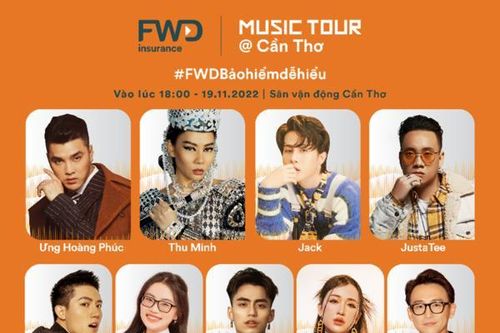 9 nghệ sĩ đang được yêu mến hội tụ tại FWD Music Tour Cần Thơ