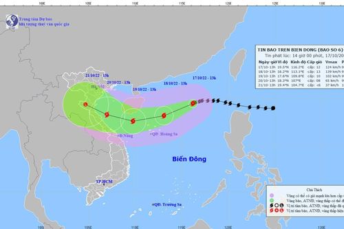 Bão số 6 giật cấp 14 đang hướng vào miền Trung, diễn biến bão phức tạp