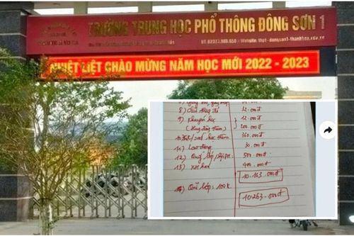 Xôn xao vụ nhà trường thu hơn 10 triệu đồng mỗi học sinh đầu năm học
