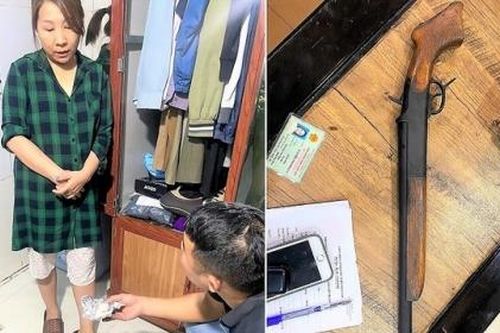Bắt nữ quái thủ súng, giao 'hàng' cho con nghiện qua khe cửa