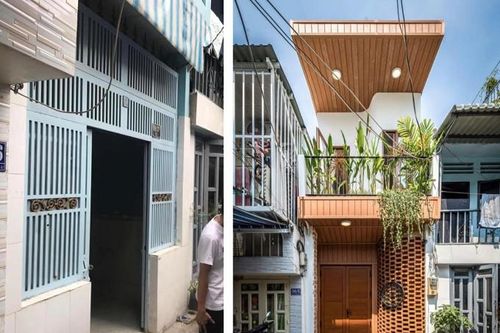 Cải tạo nhà 2 tầng 36m2 đẹp mỹ mãn, không gian đầy mảng xanh mát lành