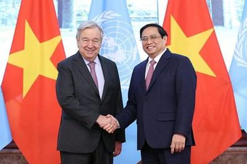 Thủ tướng Chính phủ Phạm Minh Chính tiếp Tổng Thư ký Liên hợp quốc António Guterres