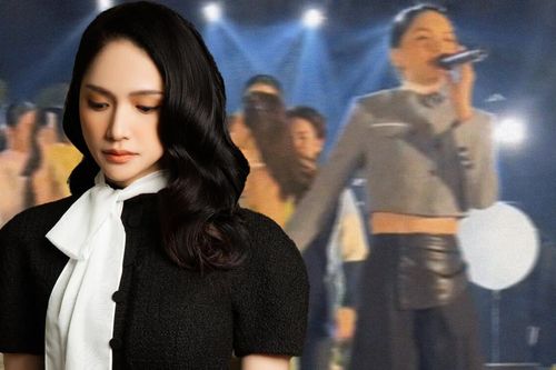 Hương Giang vướng tranh cãi khi để lộ giọng hát hụt hơi trong tiệc cưới Bình An - Phương Nga