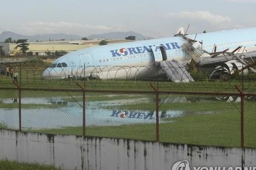 Máy bay Korean Air chở 137 hành khách trượt khỏi đường băng tại sân bay ở Philippines