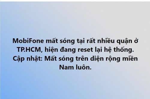 MobiFone gặp sự cố khiến nhiều người dùng mất sóng