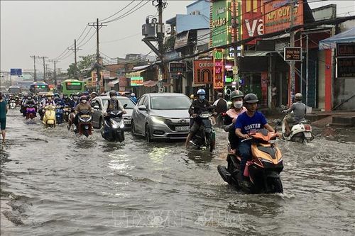 Triều cường dâng cao, nhiều nơi ở TP Hồ Chí Minh ngập sâu