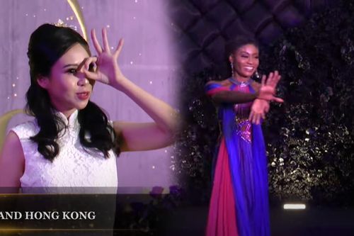Thí sinh 'quậy' tại thảm đỏ chung kết Miss Grand: Người múa quạt, người tạo dáng cute 'quên lối về'