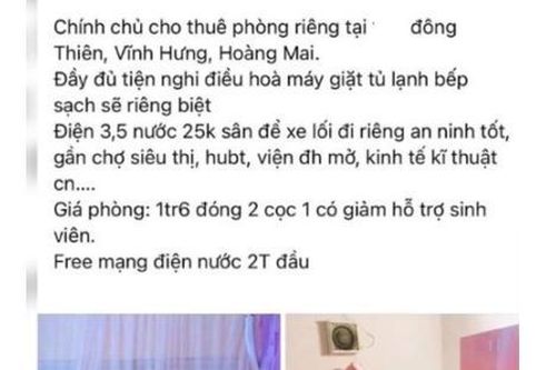 Hà Nội: Cảnh báo thủ đoạn lừa đảo khi thuê phòng trọ
