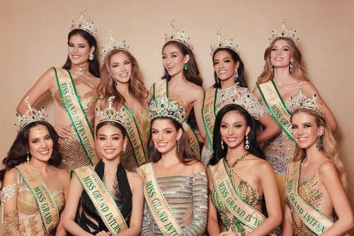 Top 10 Miss Grand 2022: Vương miện của Tân Hoa hậu bị lu mờ giữa cả 'rừng' Tiara của 9 Á hậu