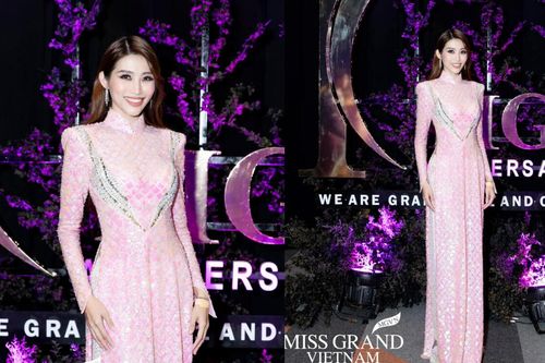 Á hậu Quỳnh Châu tiết lộ lý do mặc Áo dài đi cổ vũ Thiên Ân tại Miss Grand