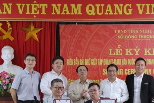 Tập đoàn Y – Mart Hàn Quốc ký kết ghi nhớ với các doanh nghiệp xuất nhập khẩu Nghệ An