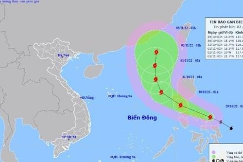 Bão Nalgae giật cấp 12 sắp tiến vào biển Đông