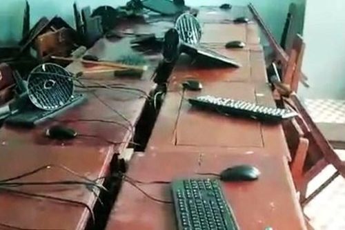 Quảng Nam: Nhóm học sinh đập phá hàng loạt tài sản của một trường học