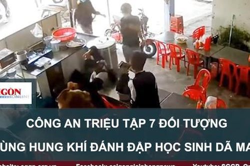 Công an triệu tập 7 đối tượng dùng hung khí đánh đập học sinh dã man